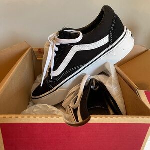 Worn once or twice platform Vans